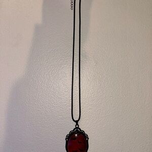 Black and Red Pendant Necklace